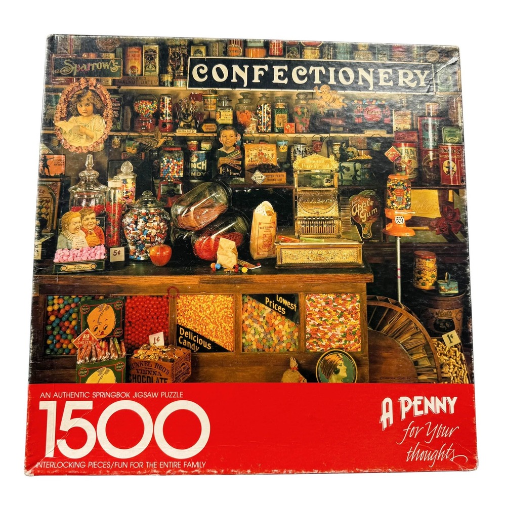 Springbok A Penny for Your Thoughts 1500 Piece Jigsaw Puzzle PZL9000 UNCOUNTED